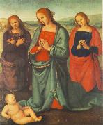 PERUGINO, Pietro Madonna with Saints Adoring the Child a Germany oil painting reproduction